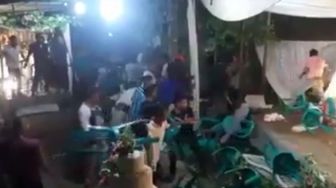 Beredar Video Baku Hantam di Pesta Pernikahan, Kursi Sampai Melayang