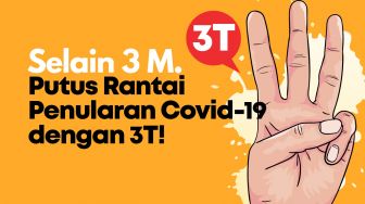 INFOGRAFIS: Selain 3 M. Putus Rantai Penularan Covid-19 dengan 3T!