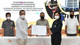 Teken MoU Dana Pelatnas Tiga Cabor, Kemenpora Gelontorkan Rp 2,39 Miliar