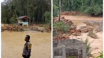 Banjir Bandang Terjang Kawasan Wisata Landak River Langkat