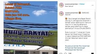 Salut! Makan di Warung Ini Bisa Bayar Seikhlasnya dan Gratis untuk Dhuafa