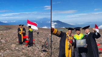 Wisuda di Puncak Gunung Marapi Raih Rekor MURI