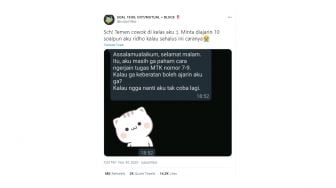 Cara Anak Sekolah Minta Diajari Tugas Ini Bikin Warganet Gemas