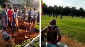 Viral Gali Kubur Sambil Nonton Tarkam, Publik: Suka dan Duka Sekaligus