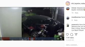 Terekam CCTV, Pria Pakai Jas Hujan Diduga Mencuri Tanaman di Perumahan Gowa