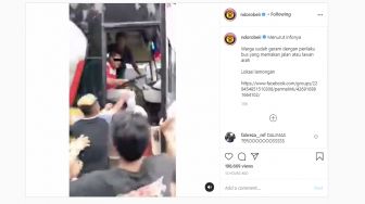 Viral Video Sopir Bus Ugal-ugalan Nyaris Dimassa, Sering Lawan Arah