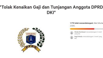 Mencuat Petisi Tolak Kenaikan Gaji dan Tunjangan DPRD DKI Jakarta