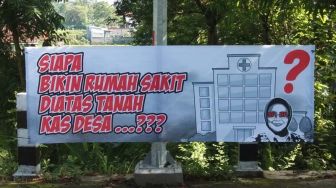 Tak Terima RS Milik Sri Muslimatun Difitnah lewat Spanduk, Paslon 02 Protes