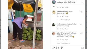 Viral Video Ibu-ibu Sembur Pisang Jualan Pakai Air Kumur, Publik Bingung