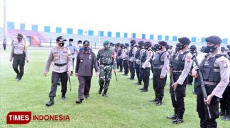 Pengamanan Pilbup Lamongan, Personel Gabungan Mulai Terjun ke TPS