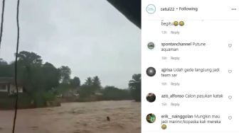 Bocah Nekat Lompat ke Sungai saat Arus Sedang Deras-derasnya, Publik Heran