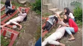 Video Remaja Tiduran dan Foto di Makam Banjir Hujatan Netizen, Demi Konten?