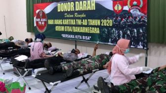 Peringati Hari Juang Kartika, Kodim 0704/Banjarnegara Gelar Donor Darah