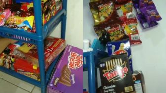 Wanita Ini Pamer Rak Isi Makanan di Kamar, Warganet: Mau Buka Warung Hyung?