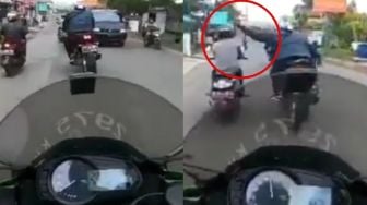 Viral Pemotor Arogan Kepergok Main Tangan, Aksinya Tuai Sindiran