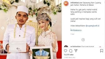 Greget! Pasangan Asal Bekasi Nikah Maharnya Ikan Cupang