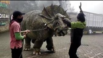 Heboh Dinosaurus Diturunin dari Truk Engkol, Begini Penjelasannya