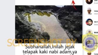 Beredar Foto Jejak Telapak Kaki Raksasa Diklaim Milik Nabi Adam, Benarkah?