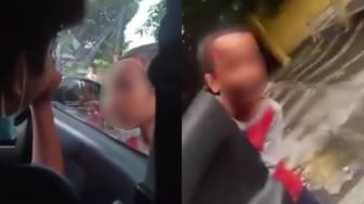 Viral Bocah Ngamuk dan Tendang Mobil di Jalan, Sebabnya Picu Tanda Tanya