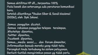 CEK FAKTA: Benarkah Aktivitas di HP dan Medsos Dipantau oleh BSSN?