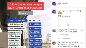 Viral 10 Kota dan Kabupaten dengan UMR Terendah, 3 di Antaranya di DIY