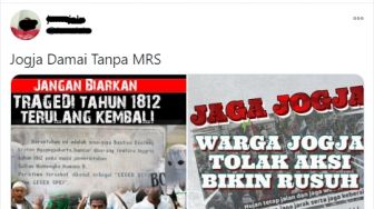 Aksi Jogja Bergerak Berlangsung, Tema Jogja Tanpa MRS Trending di Twitter