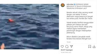 Viral Seorang Nenek 70 Tahun Ditemukan Terombang-ambing di Tengah Laut