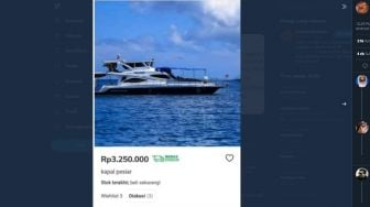 Jual Kapal Pesiar Cuma Rp 3 Jutaan, Alasan Penjual Ini Bikin Tepuk Jidat