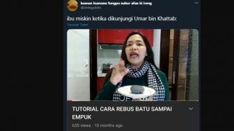 Viral Ibu-ibu Beri Tips Rebus Batu Hingga Empuk, Publik Sebut Khalifah Umar