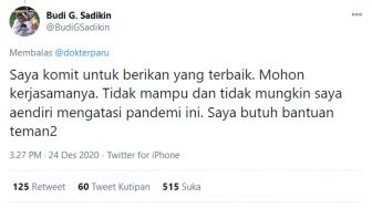 459 Tenaga Medis Gugur karena Covid-19, Ini Respons Menkes Budi di Twitter