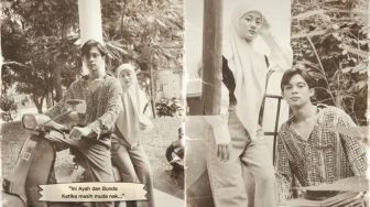 Ikut Tren Foto Jadul, Dinda Hauw dan Rey Mbayang Sukses Bikin Warganet Iri