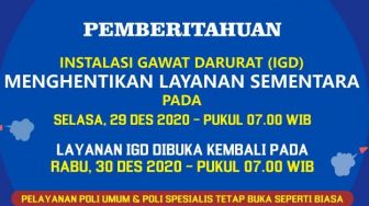 IGD RS Panti Rapih Berhenti Sementara, Rabu Beroperasi Kembali