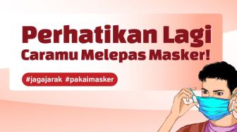 INFOGRAFIS: Banyak yang Salah, Begini Cara Melepas Masker yang Benar