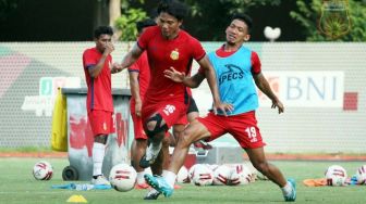 Jelang Kick Off Liga 2 2021, Bhayangkara Solo FC Hajar Dewa United dalam Uji Coba