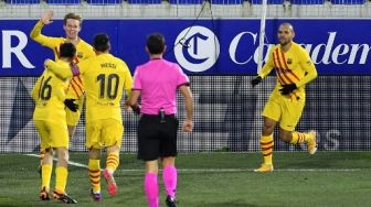 Hasil Liga Spanyol: Gol Frenkie de Jong Bawa Barcelona Tundukkan Huesca