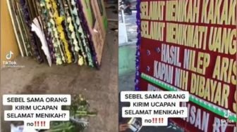 Menikah, Orang Ini Dapat Karangan Buka Bertuliskan: Sila Nikmati Uang haram