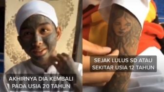 Kisah Viral Muazin dengan Wajah Penuh Tato, Pernah Kabur dari Pesantren