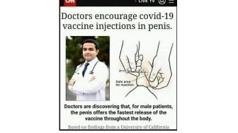 Viral Ajakan Suntik Vaksin Covid-19 di Penis, Ini Faktanya