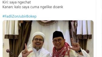 Abu Janda Pasang Foto Habib Rizieq-Fadli Zon: Kiri Ngechat, Kanan Ngelike