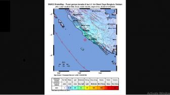 Gempa Bermagnitudo 5,8 Guncang Bengkulu, Tak Berpotensi Tsunami