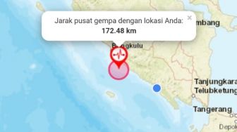 Gempa Bengkulu Magnitudo 5,8  Terasa di Palembang Hingga Pagaralam