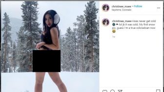Nekat Foto Syur di Tengah Salju, Model Playboy Incar Pemecahan Rekor Dunia