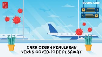 Videografis: Cara Cegah Penularan Virus Covid-19 di Pesawat