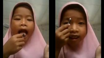 Viral Bocah Bagikan Tutorial Makeup, Aksi Jilat Pensil Alis Jadi Sorotan