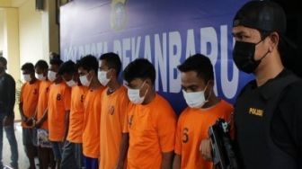 Delapan Pengedar Sabu yang Ditangkap Polresta Pekanbaru Jaringan Malaysia