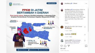 Gubernur Khofifah Perluas Dari 11 Menjadi 15 Daerah Terapkan PPKM di Jatim, Ini Daftarnya!