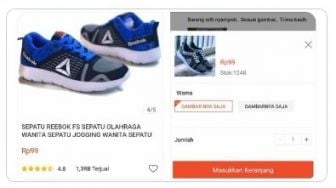 Sepatu Branded Dijual di Olshop Rp 99, Pas Mau Dibeli Malah Bikin Emosi