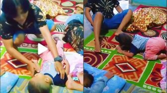 Viral Aksi Ibu Bangunkan Bayi yang Sedang Tidur, Tuai Cibiran Warganet