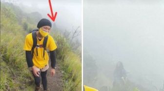 Merinding Terekam Foto Sosok Misterius di Gunung, Endingnya: Maaf Itu Saya!