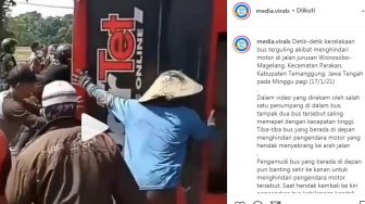 Viral 2 Sopir Bus Ugal-ugalan, Endingnya Ngeri!